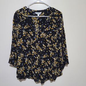 Market & Sprnce 3x Floral Print Women's Top‎